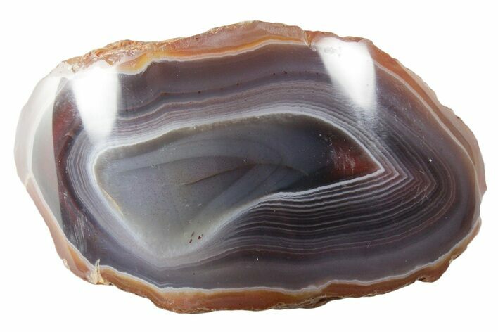 Colorful Polished Banded Agate - Zimbabwe #355902